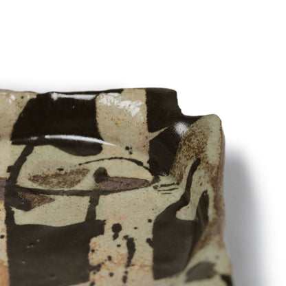 Junri Hamada Kuro Oribe Rectangle Plate