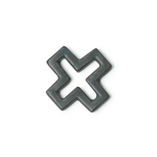 Yoko Onda Chopsticks Rest Cross Blue Bronz