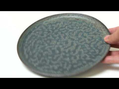 Futoshi Yamashita Volcanic Ash Glaze Indigo Plate