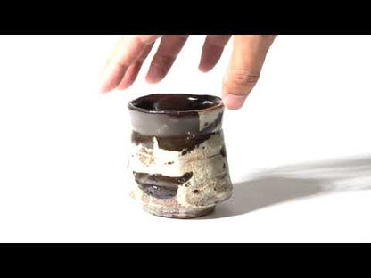 Junri Hamada Kuro Oribe Guinomi Sake Cup