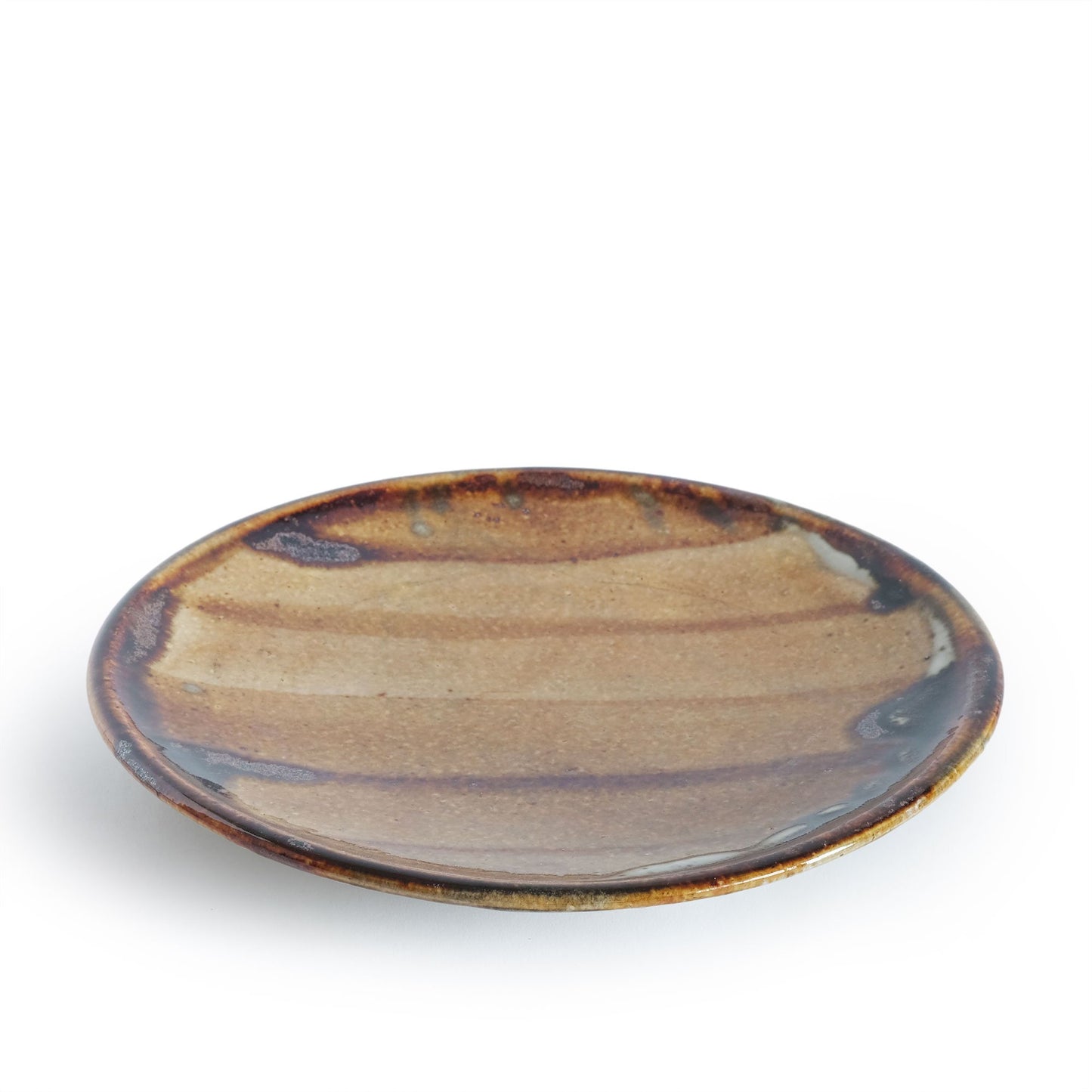 Ceramic Art Studio Okumura Round Plate Caramel 25cm