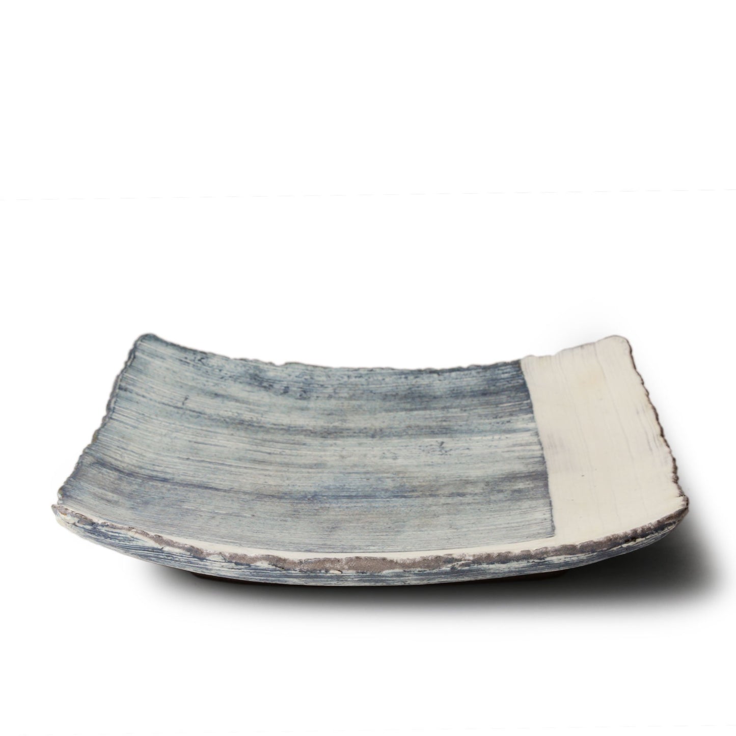 Cocochiya Hakeme Indigo Rectangle Plate Large