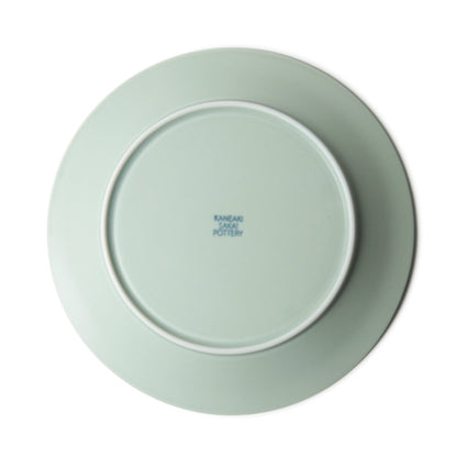KANEAKI SAKAI POTTERY flat 7 plate pale blue