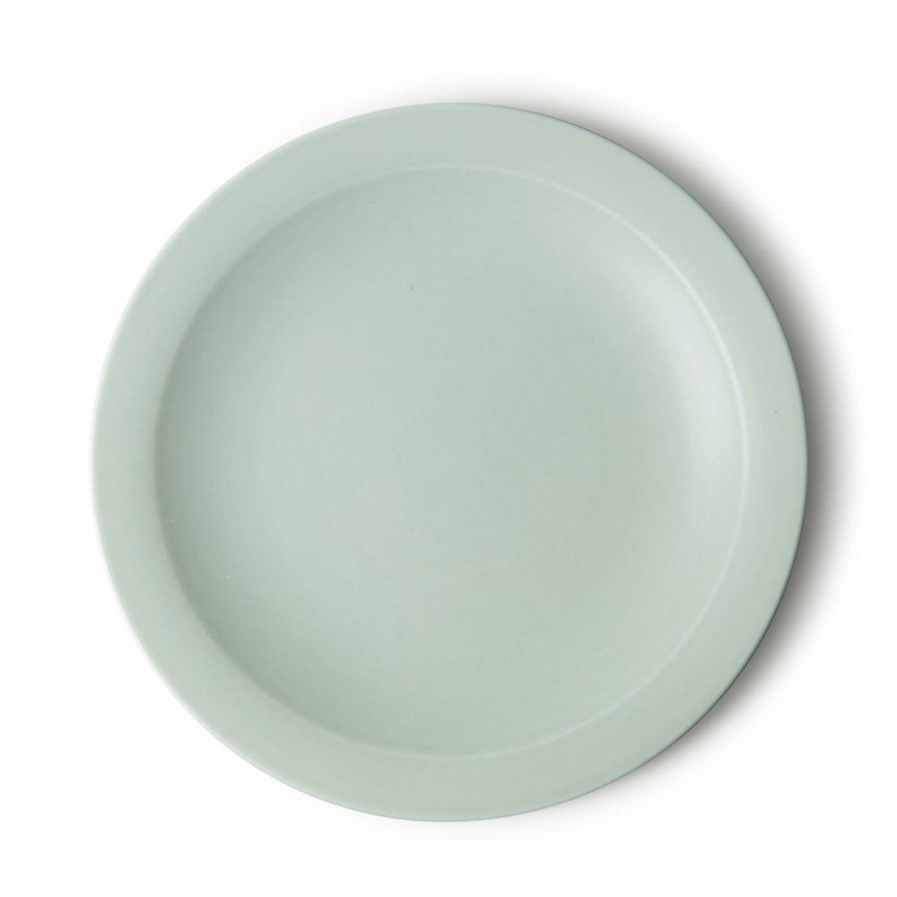 KANEAKI SAKAI POTTERY flat 7 plate pale blue