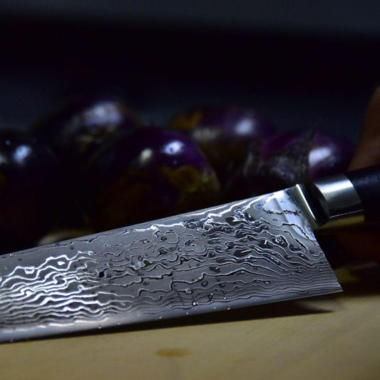Fujitake Damascus Forged Chef Knife 21cm