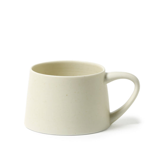 KANEAKI SAKAI POTTERY flat S mug ivory