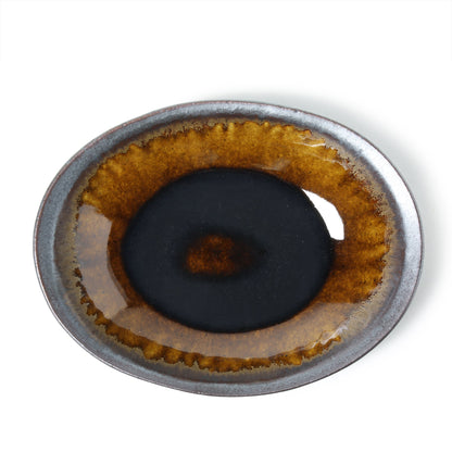 Kei Kawachi Oval Pasta Plate Amber