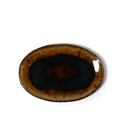 Kei Kawachi  Small Oval Plate Amber