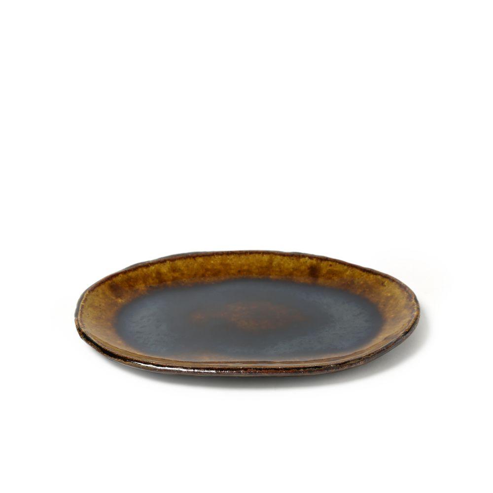 Kei Kawachi  Small Oval Plate Amber