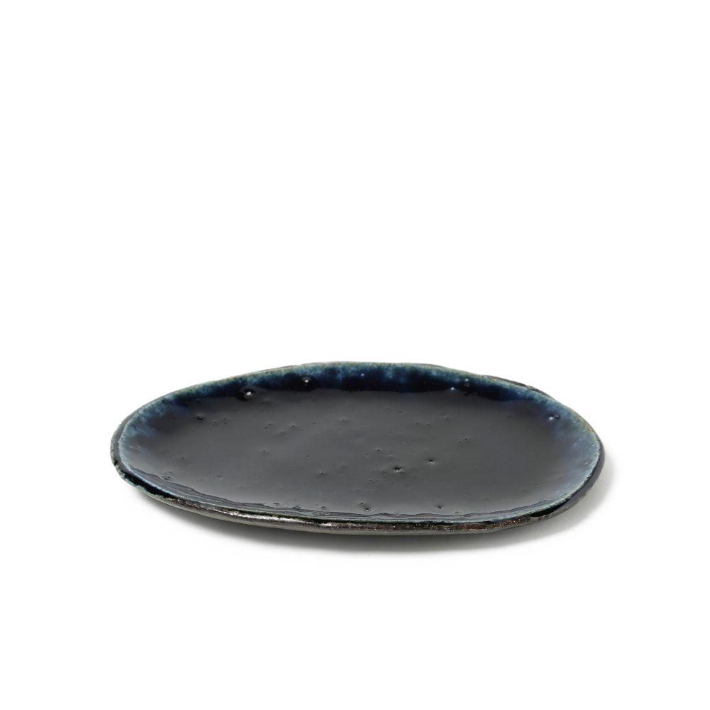 Kei Kawachi  Small Oval Plate Blue