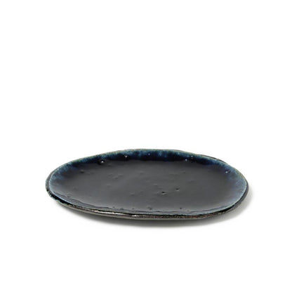 Kei Kawachi  Small Oval Plate Blue