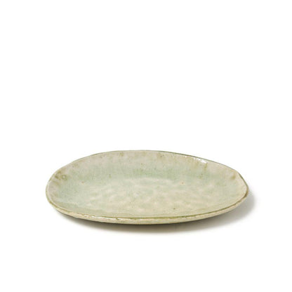 Kei Kawachi  Small Oval Plate Ash Glaze