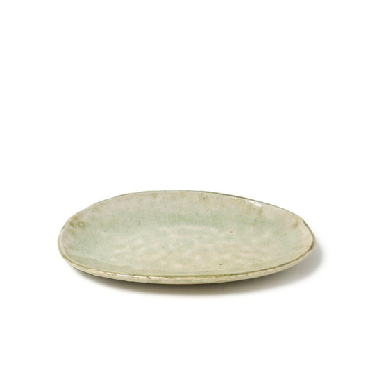 Kei Kawachi  Small Oval Plate Ash Glaze