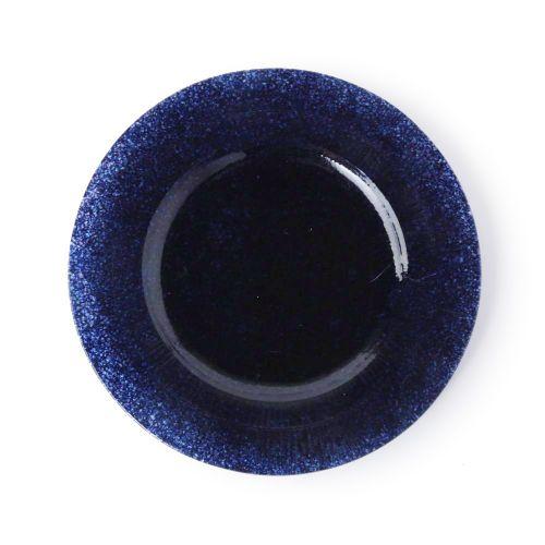 Ota Glass Lab  Plate Blue