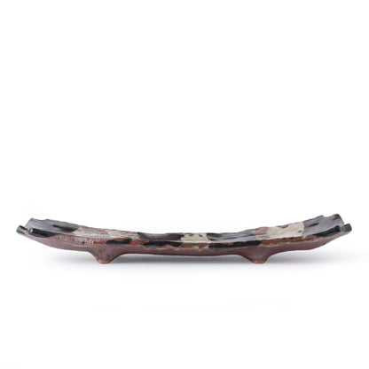 Junri Hamada Kuro Oribe Long Rectangle Plate