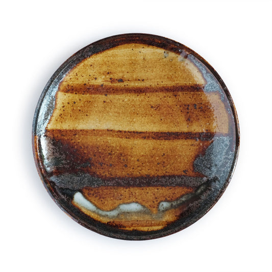 Ceramic Art Studio Okumura Round Plate Caramel 20cm