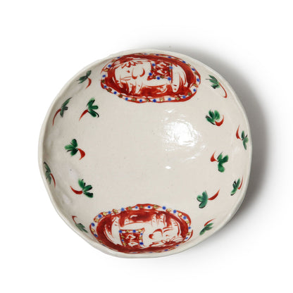 Hiroshi Hanzawa Elephant painted Bowl with Gold