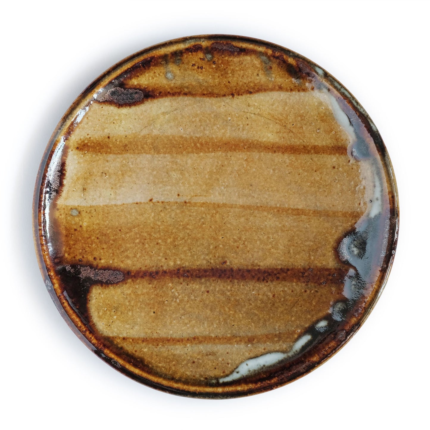 Ceramic Art Studio Okumura Round Plate Caramel 25cm