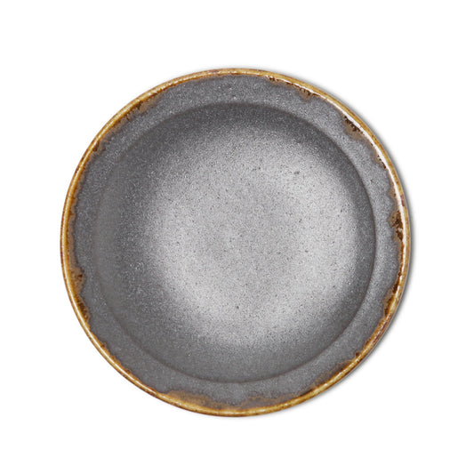 Kei Kawachi Round Plate  Black Amber