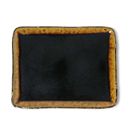 Kei Kawachi Large Rectangle Plate Amber