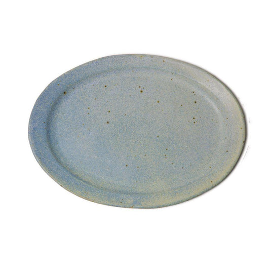 Keiko Nakamura  Oval Plate Light Blue