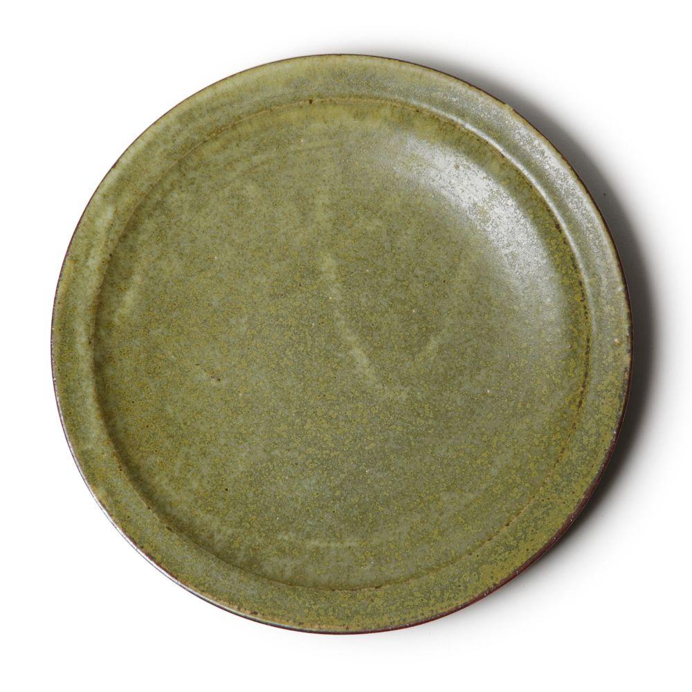 Keiko Nakamura  Round Plate Large Green