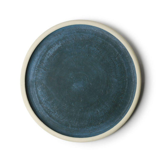 Nobuko Konno  Round Plate Blue
