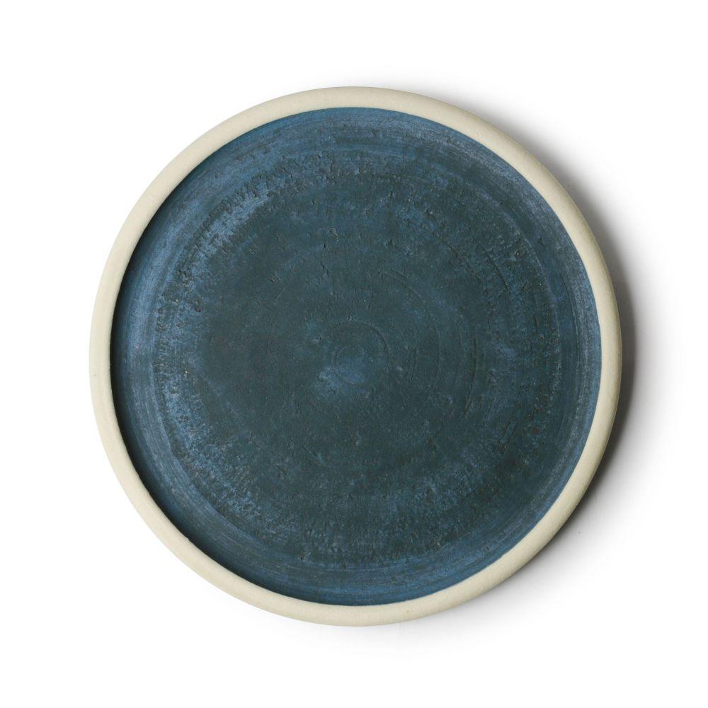 Nobuko Konno  Round Plate Blue