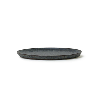 Futoshi Yamashita Volcanic Ash Glaze Indigo Plate