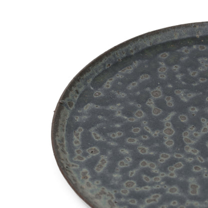 Futoshi Yamashita Volcanic Ash Glaze Indigo Plate